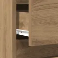Table de chevet  en chêne d'artisanat 40x35x70 cm en bois d'ingénierie