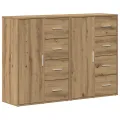 Buffets 2 pcs Chêne Artisan 60x31x84 cm Bois d'ingénierie