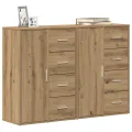 Buffets 2 pcs Chêne Artisan 60x31x84 cm Bois d'ingénierie