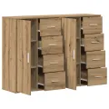 Buffets 2 pcs Chêne Artisan 60x31x84 cm Bois d'ingénierie