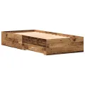 Lit  en vieux bois 100x200 cm en bois d'ingénierie