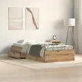 lit  Artisan Chêne 90x200 cm Bois d'ingénierie