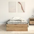 lit  Artisan Chêne 90x200 cm Bois d'ingénierie