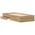 lit  Artisan Chêne 90x200 cm Bois d'ingénierie