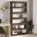 Bibliothèque Chêne marron Bois d'ingénierie 100 x 30 x 198 cm