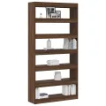 Bibliothèque Chêne marron Bois d'ingénierie 100 x 30 x 198 cm