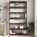 Bibliothèque Chêne marron Bois d'ingénierie 100 x 30 x 198 cm
