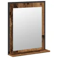 Ensemble de meubles de salle de bain 2 pièces en bois ancien et bois aggloméré