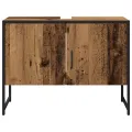 Ensemble de meubles de salle de bain 2 pièces en bois ancien et bois aggloméré