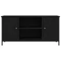 Meuble TV  Noir Chêne 100x40x50 cm Bois d'ingénierie et Acier