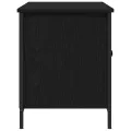 Meuble TV  Noir Chêne 100x40x50 cm Bois d'ingénierie et Acier