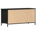 Meuble TV  Noir Chêne 100x40x50 cm Bois d'ingénierie et Acier
