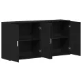 Sideboards 2 pcs Noir Chêne 79x38x80 cm Bois d'ingénierie