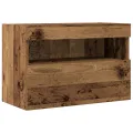 Meubles TV  avec éclairage LED 2 pcs bois ancien 60x30x40 cm