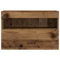 Meubles TV  avec éclairage LED 2 pcs bois ancien 60x30x40 cm