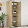 Meuble à chaussures Chêne Sonoma 80x35,5x180 cm Bois d'ingénierie