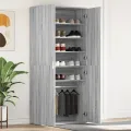 Meuble à Chaussures Gris Sonoma 80x39x180 cm Bois d'ingénierie