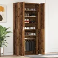 Cabinet à Chaussures Bois Ancien 80x39x180 cm Bois d'Ingénierie