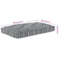 Coussin de palette  gris 120x80x12 cm en tissu