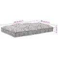 Coussin de palette  gris clair 120x80x12 cm en tissu