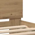 Lit avec lumières LED Chêne artisanal 75x190 cm Bois d'ingénierie