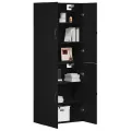 Armoires  2 pcs Chêne Noir 69,5x34x180 cm Bois d'ingénierie