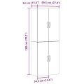 Armoires  2 pcs Chêne Noir 69,5x34x180 cm Bois d'ingénierie