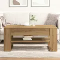 Table basse  chêne artisanal 102x55x45 cm en bois stratifié