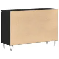 Buffet  Noir Chêne 101,5x35x70 cm Bois d'ingénierie