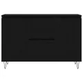 Buffet  Noir Chêne 101,5x35x70 cm Bois d'ingénierie