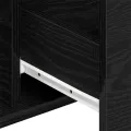 Buffet  Noir Chêne 101,5x35x70 cm Bois d'ingénierie