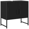 Ensemble de meubles de salle de bain 3 pièces en bois d'ingénierie chêne noir