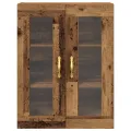 Armoire murale  avec portes en verre bois ancien 69,5x34x90 cm