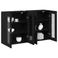Armoires murales 2 pcs Chêne noir 69,5x34x90 cm Bois reconstitué