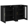 Armoires murales 2 pcs Chêne noir 69,5x34x90 cm Bois reconstitué