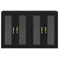 Armoires murales 2 pcs Chêne noir 69,5x34x90 cm Bois reconstitué
