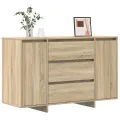 Buffet en chêne Sonoma 120x41x75 cm en bois d'ingénierie