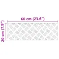 Plaques en Aluminium en Damier 2 pcs Antidérapants 60x20 cm