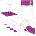 Plaques Antidérapantes en Aluminium avec Motif, 2 pcs, 100x50 cm