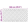 Plaques Antidérapantes en Aluminium avec Motif, 2 pcs, 100x50 cm
