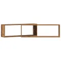 Étagères murales  2 pcs Bois ancien 80x15x26 cm en bois d'ingénierie