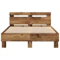 Cadre de Lit en Bois d'Ingénierie Bois vieilli 120 x 190 cm Durable