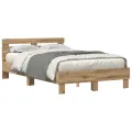 Cadre de Lit en Chêne Chêne Artisan Bois Massif 135 x 190 cm