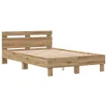 Cadre de Lit en Chêne Chêne Artisan Bois Massif 135 x 190 cm