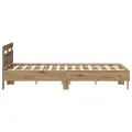 Cadre de Lit en Chêne Chêne Artisan Bois Massif 135 x 190 cm