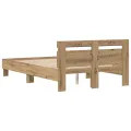 Cadre de Lit en Chêne Chêne Artisan Bois Massif 135 x 190 cm