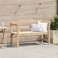 Banc d'extérieur  119x76x44 cm en bois de pin massif