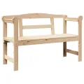 Banc d'extérieur  119x76x44 cm en bois de pin massif