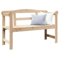 Banc d'extérieur  119x76x44 cm en bois de pin massif