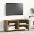 Meuble TV  en chêne artisan 90x35x35 cm en bois d'ingénierie